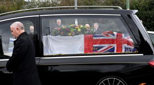 War hero, Sim Mayou's funeral at St Michael's Church, Pelsall.