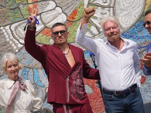 Supporting image for story: Sir Richard Branson highlights Ukraine conflict at mosaic unveiling