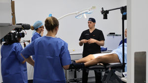 Mr Hosam Serag of Victoria House Clinic explaining the circumcision procedure to Olivia Attwood