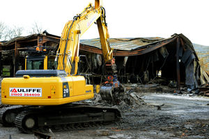 The former Strykers bowling alley, Shaw Road, Bushbury, is demolished in 2014 after it was gutted by a fire