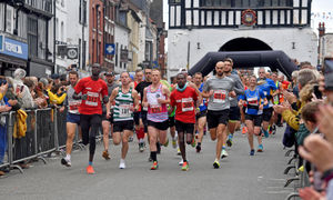 The start of the Bridgnorth 10k run