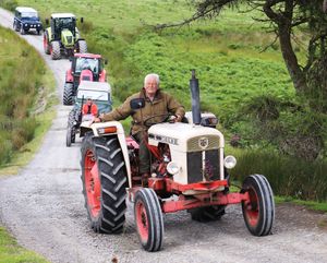 John Griffiths of Cleobury Mortimer with his David Brown