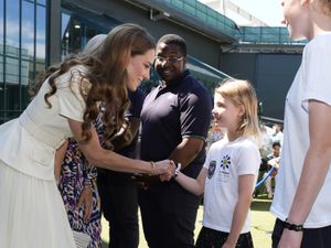 Supporting image for story: Girl, 8, tells Kate not to be ‘nervous’ for Wimbledon trophy presentation