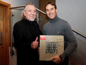 Supporting image for story: Robert Plant shows new Wolves boss a Whole Lotta Love