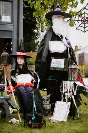 Some spooky scarecrows