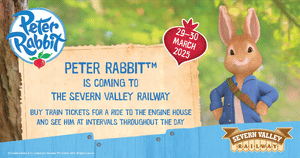 Peter Rabbit is coming to the Severn Valley Railway. Picture: SVR and Jack Boskett Media.