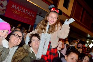 Crowds of people gathered for the festive event.