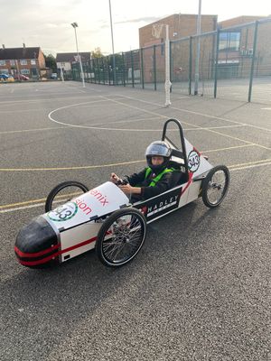Students have spent the past two years designing and building their very own electric race car from a kit.