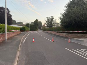 A cordon was put in place. Picture: Market Drayton Fire Station