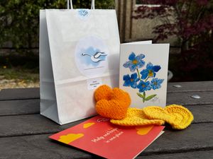 The knitted hearts have been gifted to patients receiving end of life care at Shropshire hospitals since 2020. Photo: SaTH 