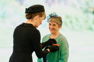 Georgina Ann Gibbons receives her medal