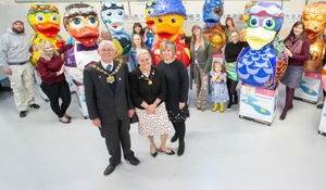 Ten hand-painted ducks will be going on show in Ironbridge