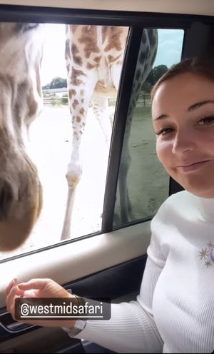 Jacqueline Jossa at West Midlands Safari Park. Photo: @jacjossa Instagram