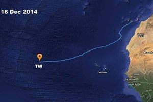 Supporting image for story: Rowing team battles on but hopes of a world record are sinking fast