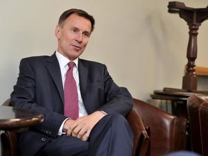 Foreign Secretary Jeremy Hunt at Ludlow Racecourse