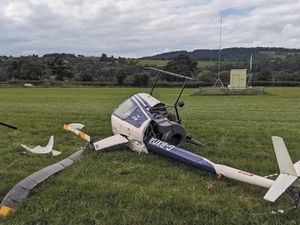 Supporting image for story: Instructor and passenger forced to escape through broken windscreen after helicopter crash