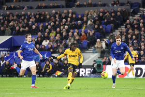 Mateus Mane scores against Everton (Photo by Matt McNulty/Getty Images)