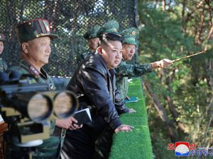 Supporting image for story: Kim Jong Un threatens to destroy South Korea with nuclear strikes if provoked