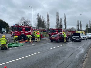 Supporting image for story: Elderly couple treated for injuries after two-car crash at Telford junction