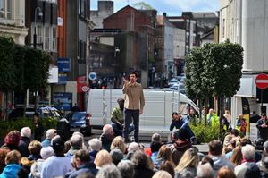 Large crowds turned up to watch the play