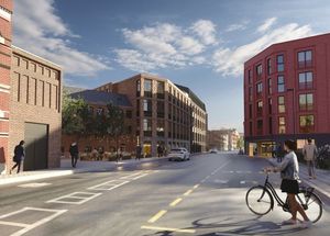 Visualisation of the proposed development in Great Hampton Row, Birmingham. Taken from council planning document.