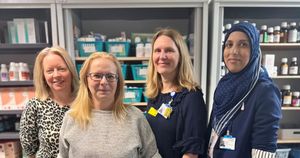Some of the pharmacy team at Birmingham Women's and Children's NHS Foundation Trust, who worked on the bid for funding.