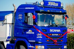 All sorts of fundraisers were held, including this truck convoy