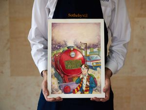 Supporting image for story: Watercolour for first Harry Potter book up for auction at ‘record estimate’