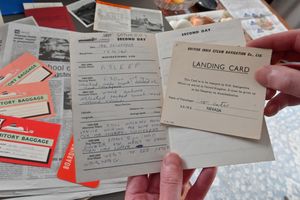 The landing card and log book for the school cruise