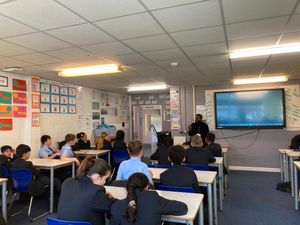 Supporting image for story: Former student returns to inspire Arena Academy students