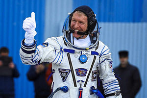 A thumbs-up from Major Tim Peake