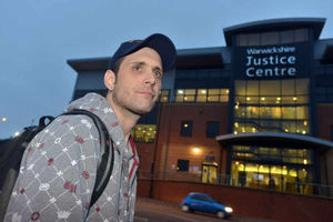 Stinson outside the Warwickshire Justice Centre.