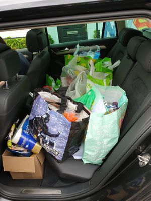Food donated to Douglas Brown by Wem community
