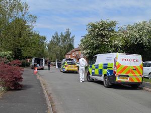 Emergency services at the scene in Shrewsbury