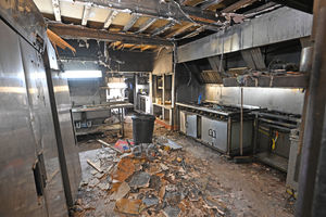 The damage in The Curry House kitchen