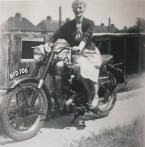 Doris on her motorbike. Photo: Lil & Doris Facebook page