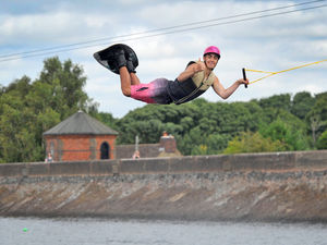 Supporting image for story: Is it a bird? Is it a plane? Wakeboarder wows spectators with somersaults