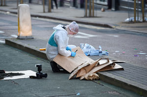 Emergency services at the scene in Birmingham. Pic: SnapperSK