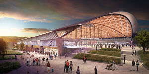 Artist' impression of the planned Curzon Street station in central Birmingham