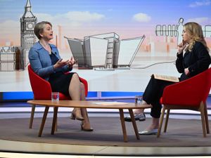 Home Secretary Yvette Cooper appearing on the BBC 1 current affairs programme Sunday With Laura Kuenssberg