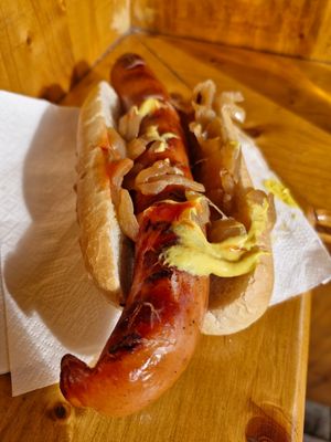 The sausages are authentic German sausages and very filling