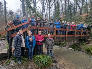 Supporting image for story: Market Drayton firm helps repair footbridge in Ironbridge - which has now reopened