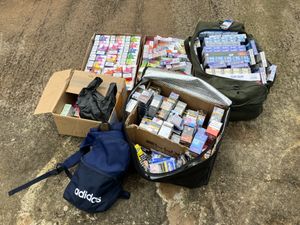 Some of the illicit goods seized across Staffordshire in October.