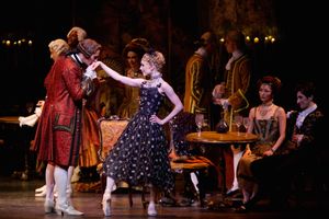 Gary Avis as Monsieur GM and Sarah Lamb as Manon in Manon. Picture by: Alice Pennefather