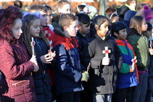 Children from Eaton Valley Primary School who performed the song Remember