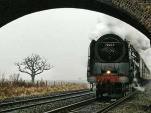 Supporting image for story: Duke of Gloucester locomotive in Shropshire - in pictures
