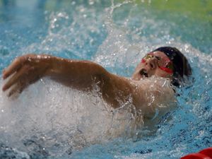 Supporting image for story: Siblings make splash with super displays in the pool