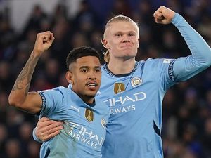 Supporting image for story: Erling Haaland relieved to break goalscoring drought against Leicester