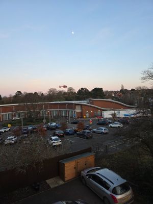 The air ambulance attended the scene