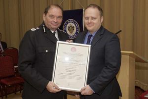 Chief Constable Chris Sims, with Phil Dolby
